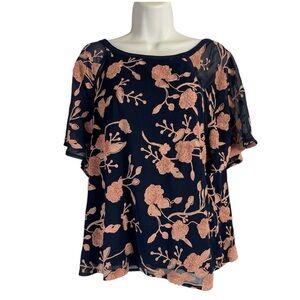 Anthropologie Maeve Franca Floral Textured Blouse Size Medium